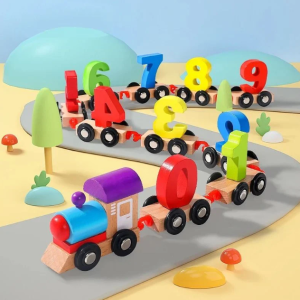 Wooden Digital Number Train 10 Pcs