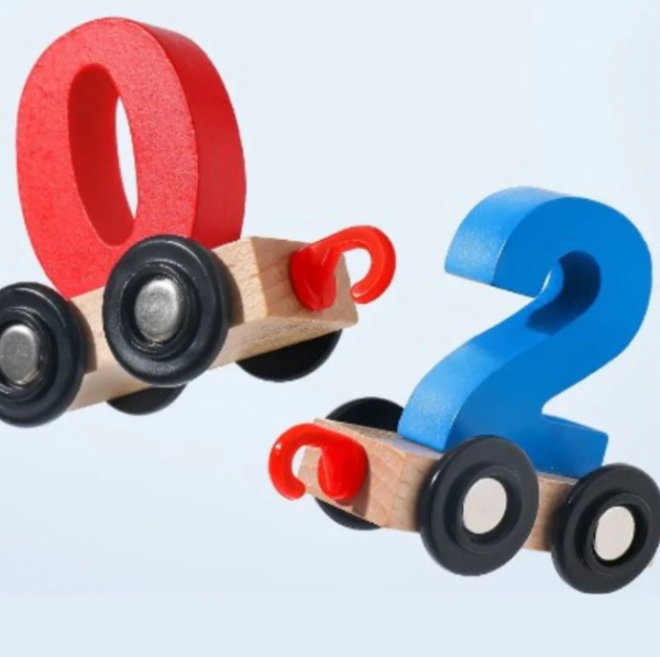 Wooden Digital Number Train 10 Pcs