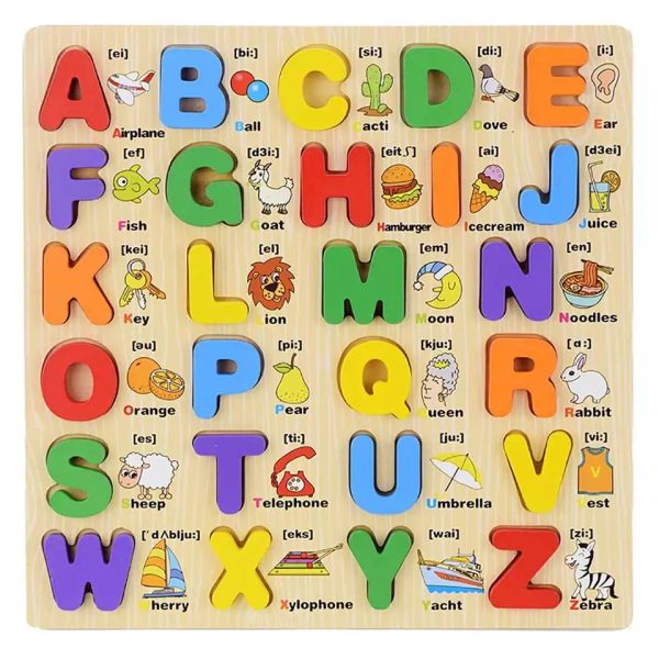 Wooden Puzzle Alphabet Letters Board