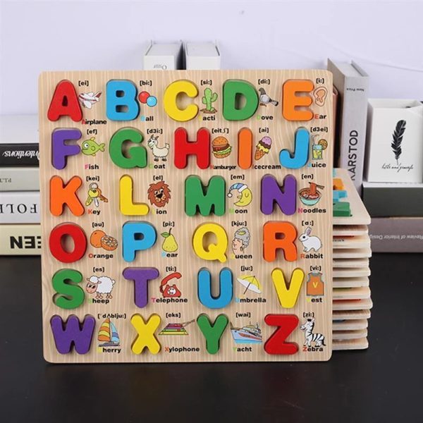 Wooden Puzzle Alphabet Letters Board