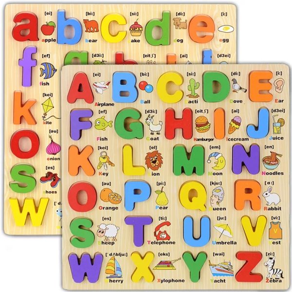 Wooden Puzzle Alphabet Letters Board