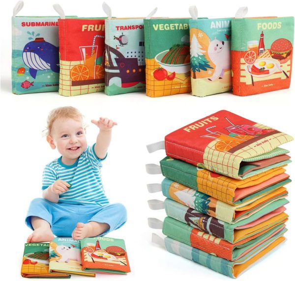 Crinkle Cloth Books for Babies (Set of 6 Book)