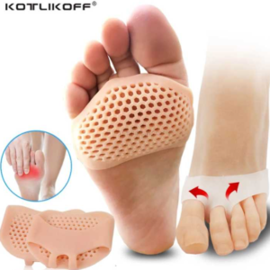 1 pair (2pcs) silicone gel tip toe anti heel half breathable foot protector super soft shoes with toe tip protection ballet dance shoes men woman non slip silicone sock (human skin color)