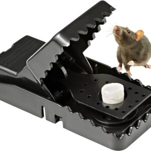 heavy duty mouse trap mice catcher high quality plastic reusable convenient effective black stainless steel springs rat killer for households eliminates faster than other indoor and outdoor