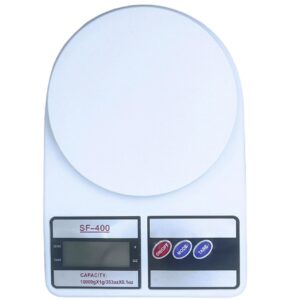 compact digital kitchen scale 22lb 10kg capacity – stainless steel food weighing scale with ozg units, lcd screen, tare function, auto shut off, aaa battery operated – perfect for home cooking & baking