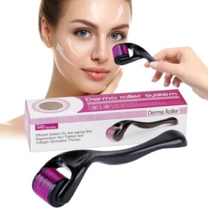 meso roller 0.5mm micro anti bacterial needle derma roller for wrinkles stretch marks cellulite anti aging & better skincare absorption micro needling rejuvenation system