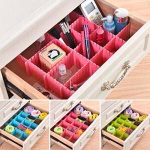 pack of 4 adjustable diy grid plastic drawer separator plastic drawer divider partition organizer